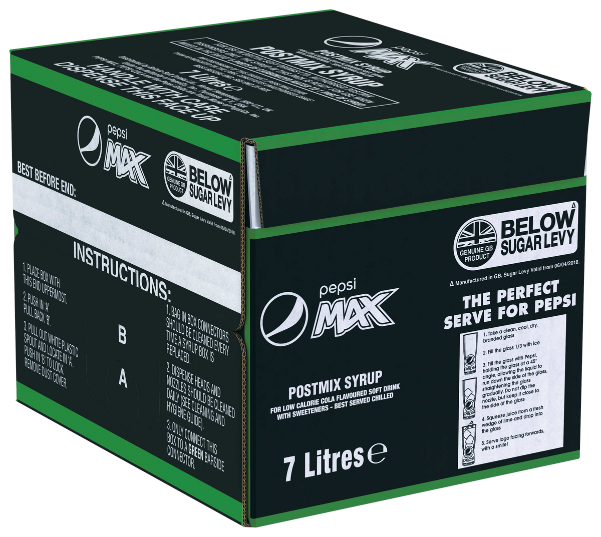 Britvic Pepsi Max Post Mix BIB 7L