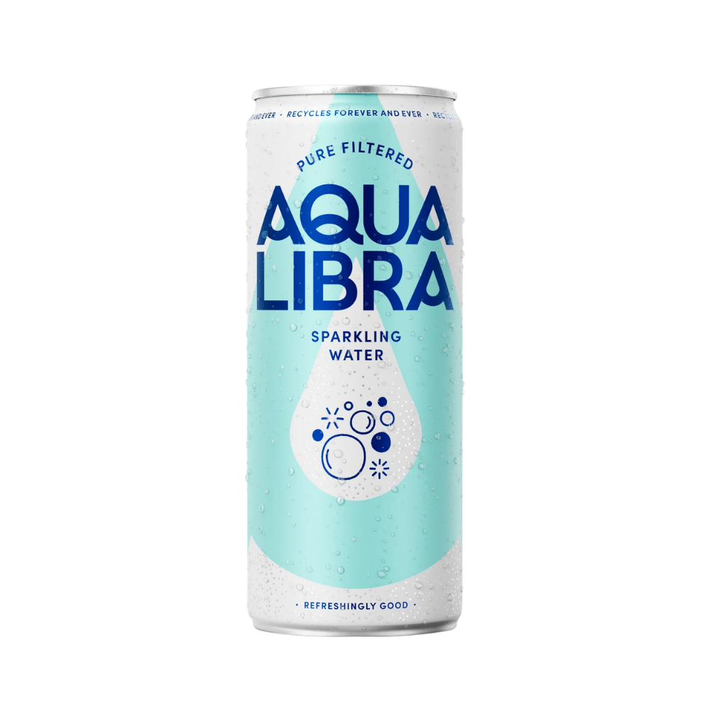 Aqua Libra Sparkling Water Cans 24 x 330ml