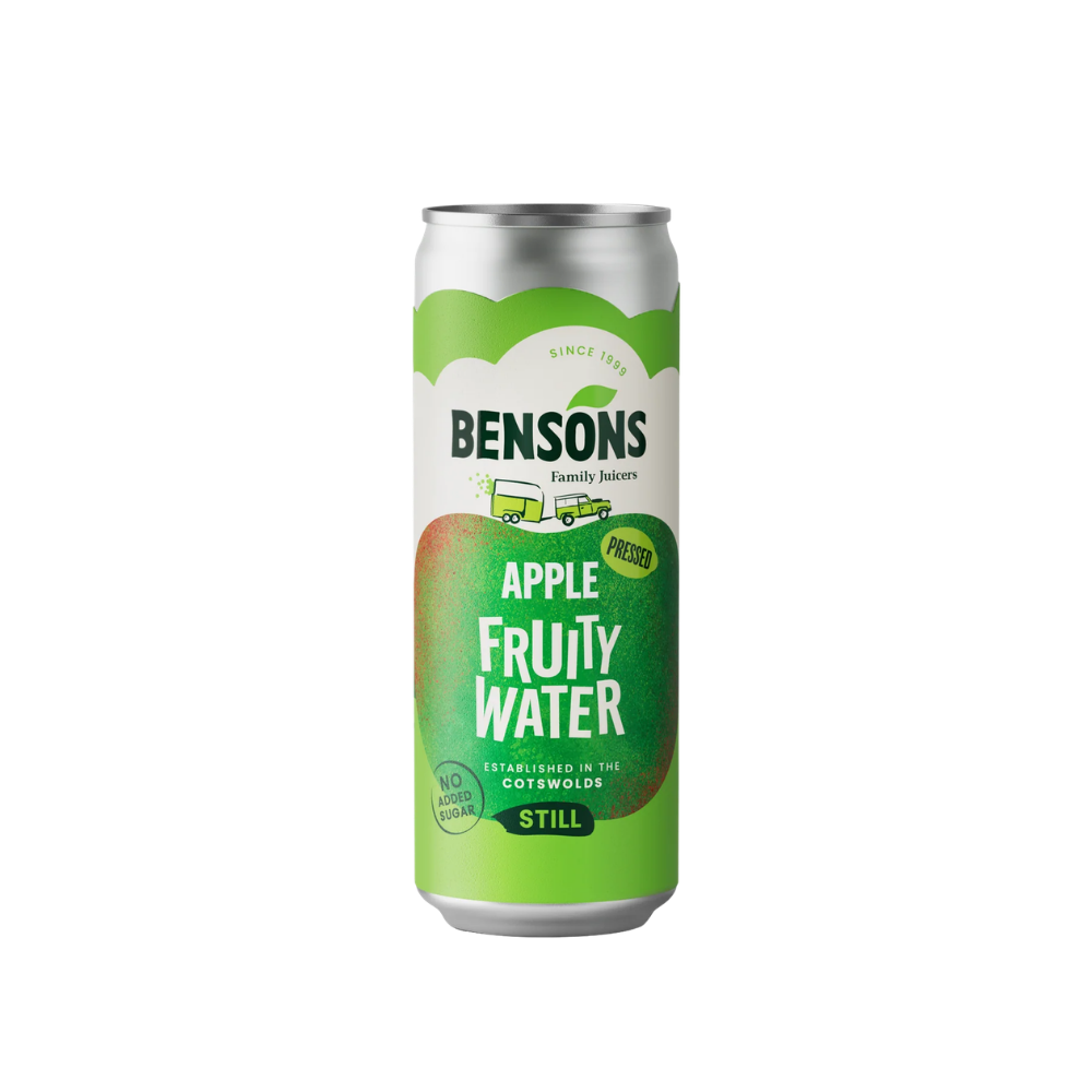 Bensons Fruity Water Apple Cans 24 x 250ml