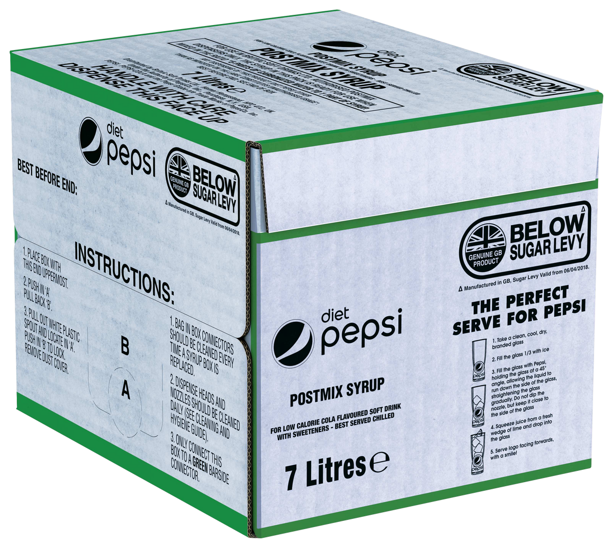 Britvic Diet Pepsi Post Mix BIB 7L